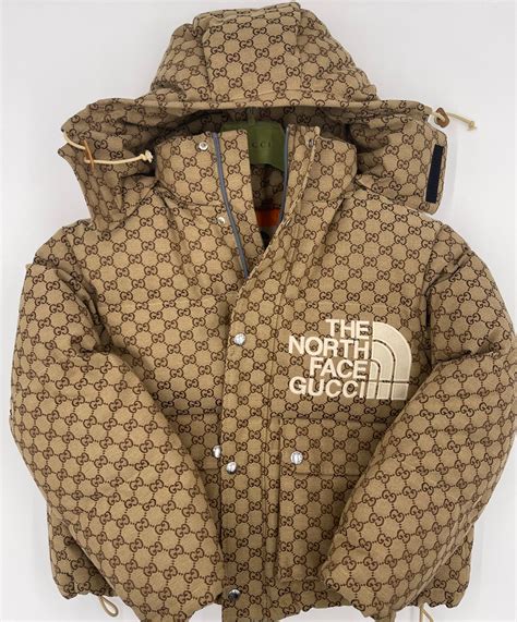 gucci x the north face cream puffer jacket|north face x Gucci coat.